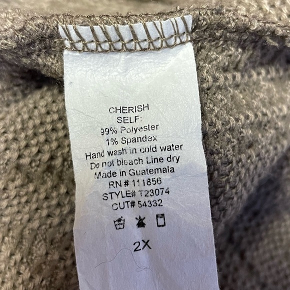 Talulah Boutique Archie Button Cardigan Knit Sweater Mocha Brown Women’s Size 2X - Picture 10 of 11